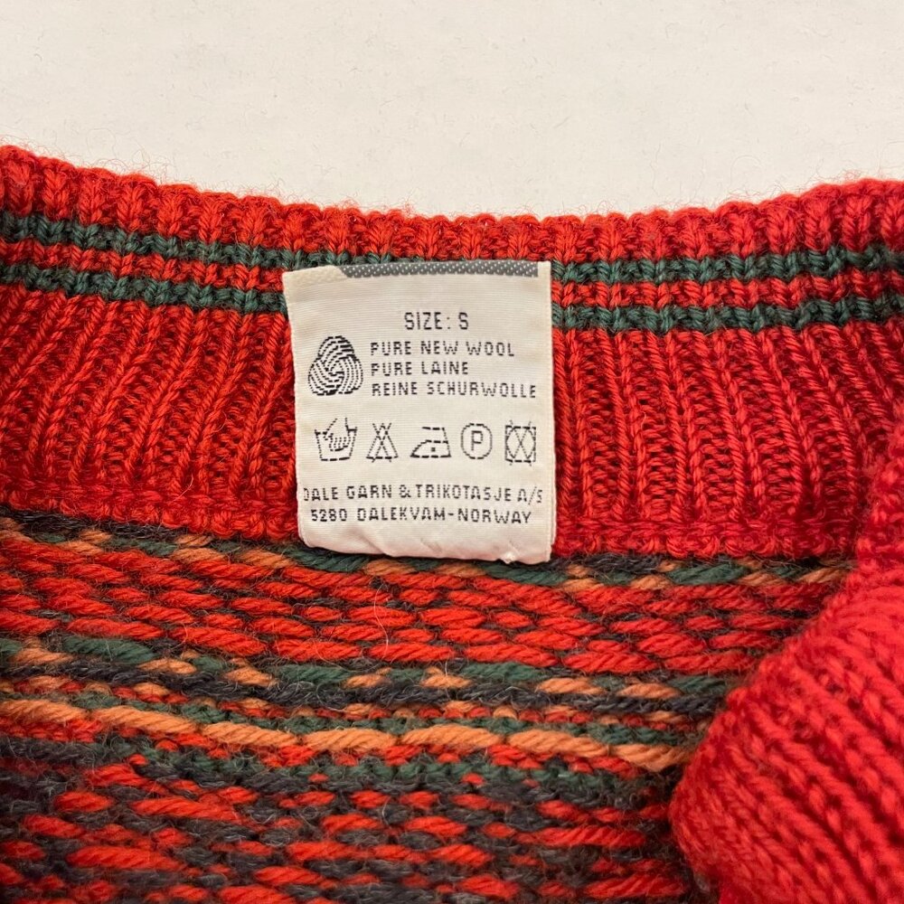Dale of Norway Vintage 1995 Thunder Bay Nordic Alpine Fair Isle Wool Sweater - Picture 7 of 11